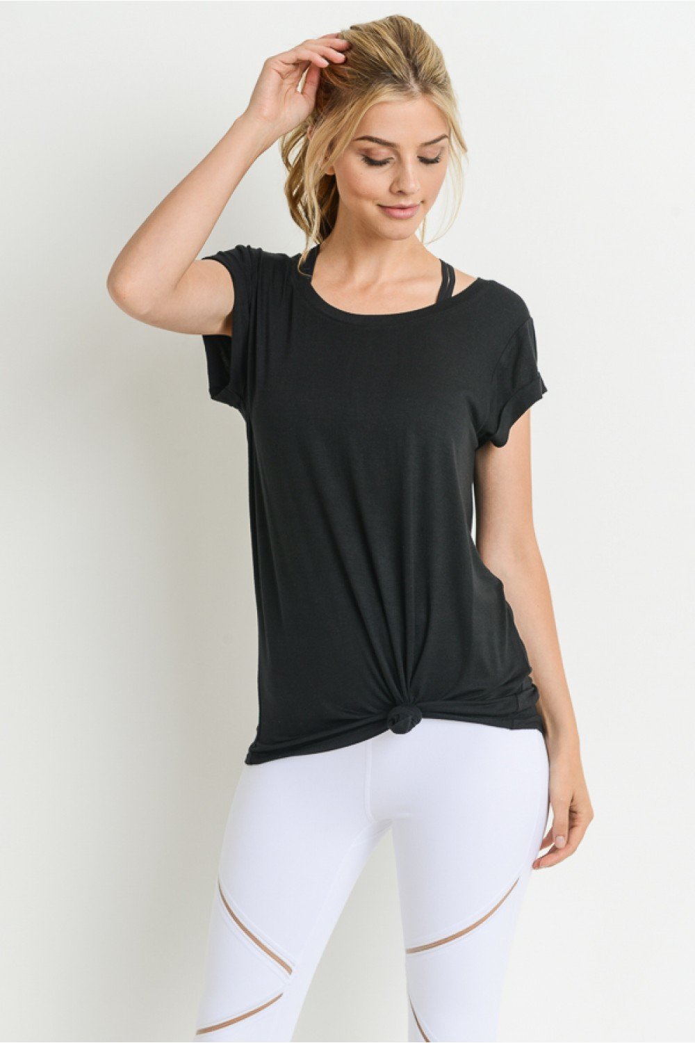 Live Freedom Essential Round Neck Cap Sleeve Shirt