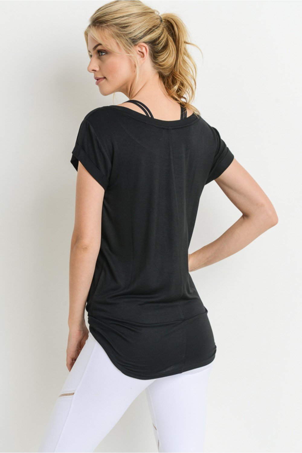 Live Freedom Essential Round Neck Cap Sleeve Shirt