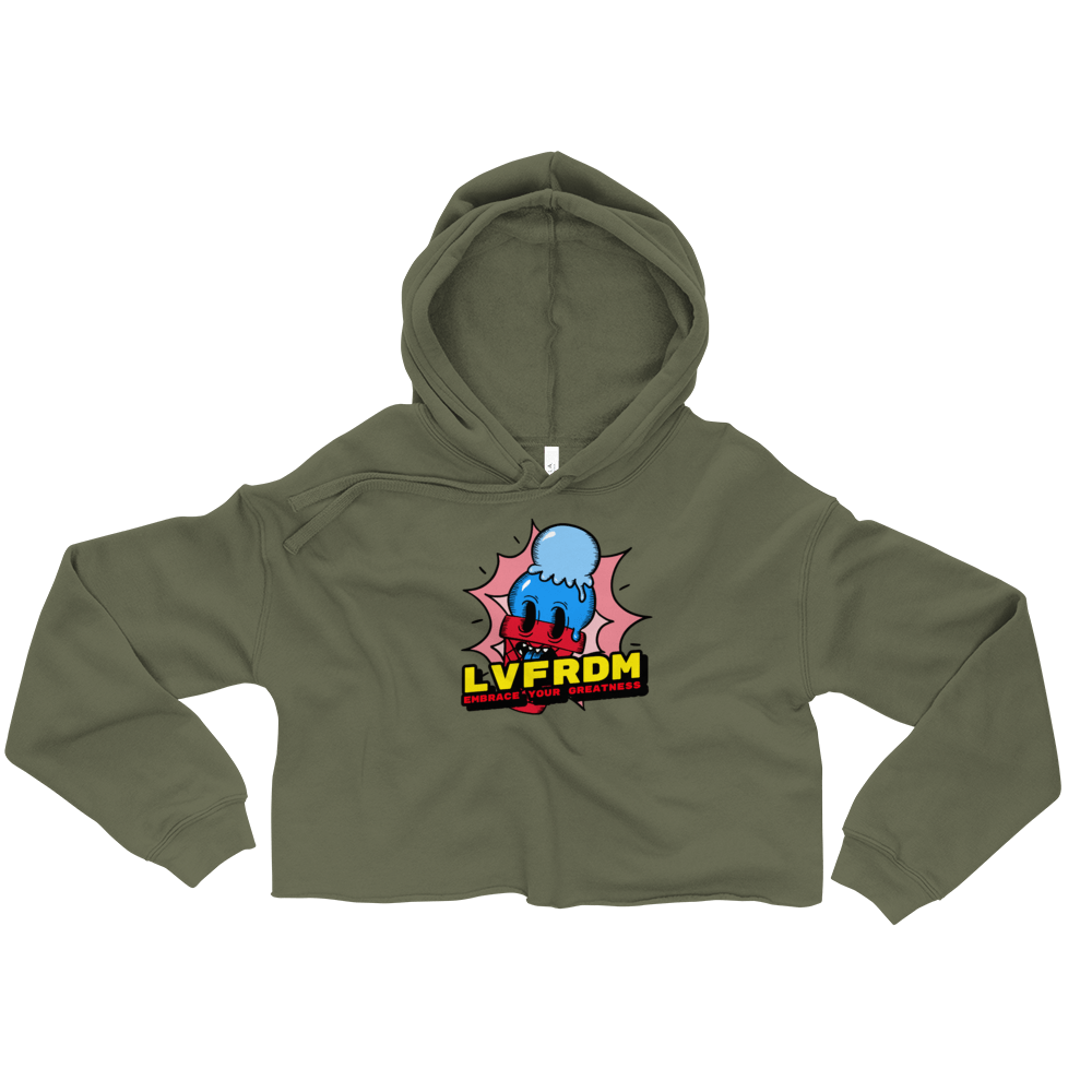 Live Freedom Brand "Ice Cream" Crop top hoodie - Live Freedom Brand